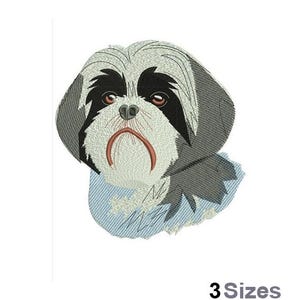 Shih Tzu - Machine Embroidery Design - 3 Sizes