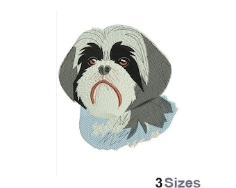 Shih Tzu - Machine Embroidery Design - 3 Sizes