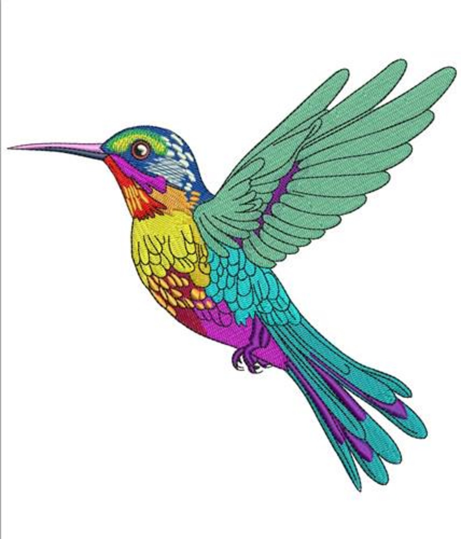 Hummingbirds (10 Designs) - Machine Embroidery Bundle, Tropical Bird ...