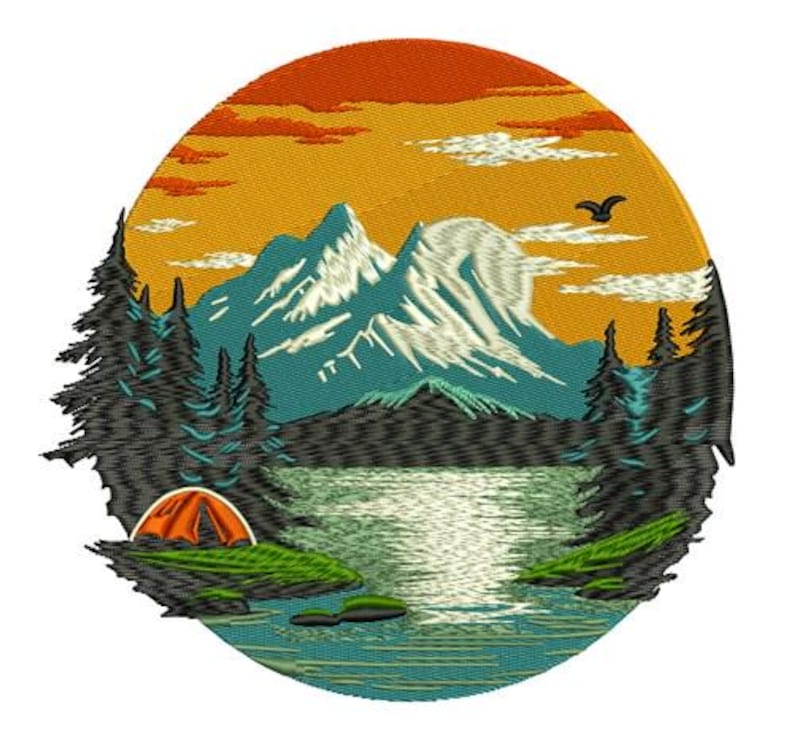 Wilderness Scenes (9 Designs) - Machine Embroidery Bundle, Landscape ...