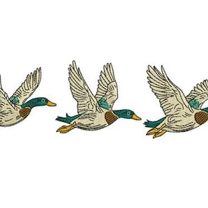 Mallard Ducks - Machine Embroidery Design - 3 Sizes