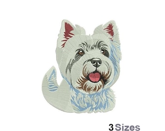 West Highland White Terrier - Maschinenstickerei - 3 Größen