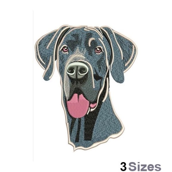 Great Dane - Machine Embroidery Design - 3 Sizes