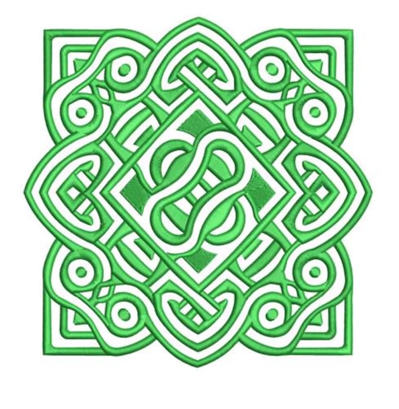 Celtic Square Design Pattern Celtic Knots (8 Designs) - Machine Embroidery Bundle, Celtic Border ...
