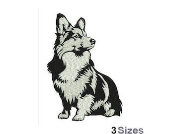 Corgi - Machine Embroidery Design - 3 Sizes