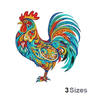 Cockrel - Machine Embroidery Design - 3 Sizes