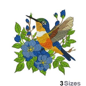 Hummingbird - Machine Embroidery Design - 3 Sizes