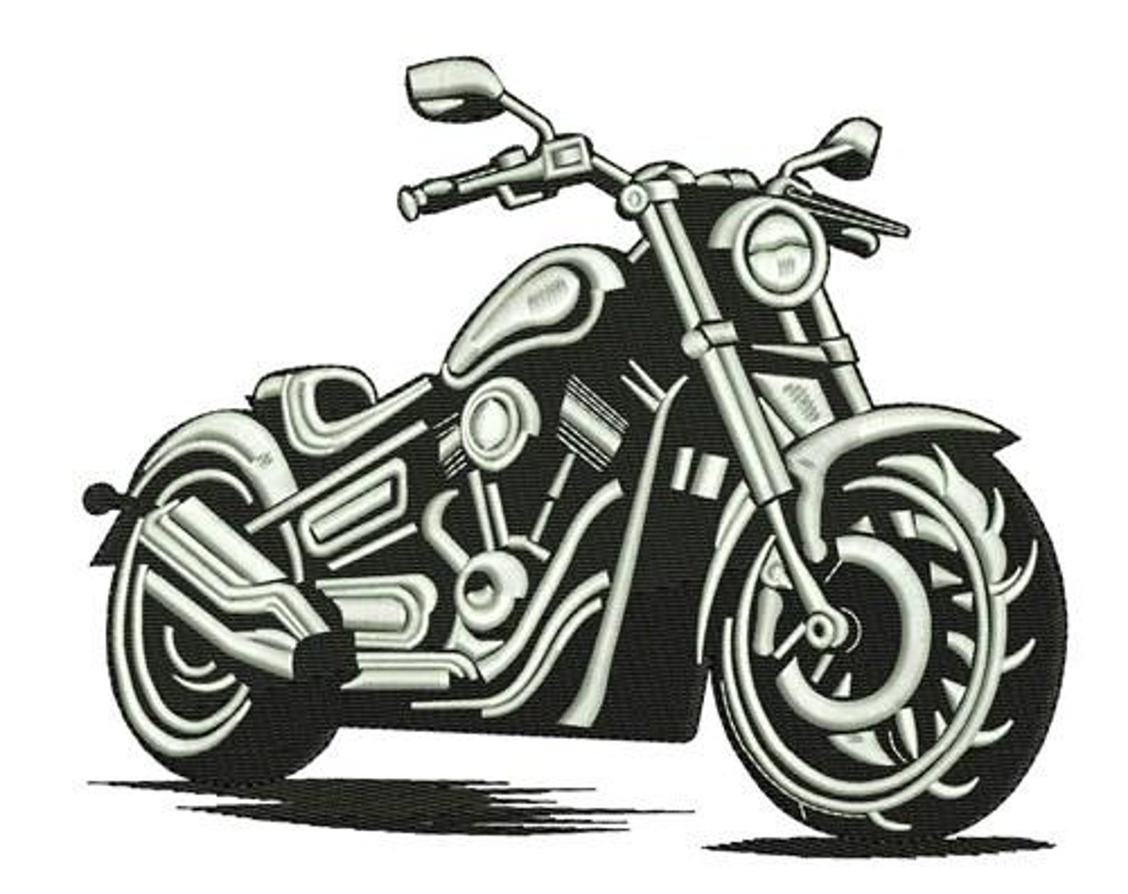 Cruiser Patterns Motorcycle (11 Designs) - Machine Embroidery Bundle, Dirt Bike, Cruiser ...