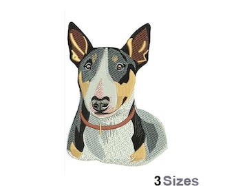 Bull Terrier - Desenho de bordado à máquina - 3 tamanhos