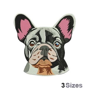 French Bulldog - Machine Embroidery Design - 3 Sizes