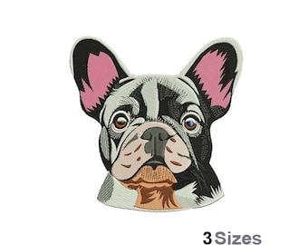French Bulldog - Machine Embroidery Design - 3 Sizes