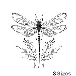 Dragonfly - Machine Embroidery Design - 3 Sizes