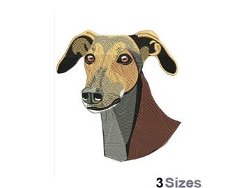 Greyhound Head - Machine Embroidery Design - 3 Sizes