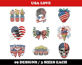 American Patriot (9 Designs) - Machine Embroidery Bundle