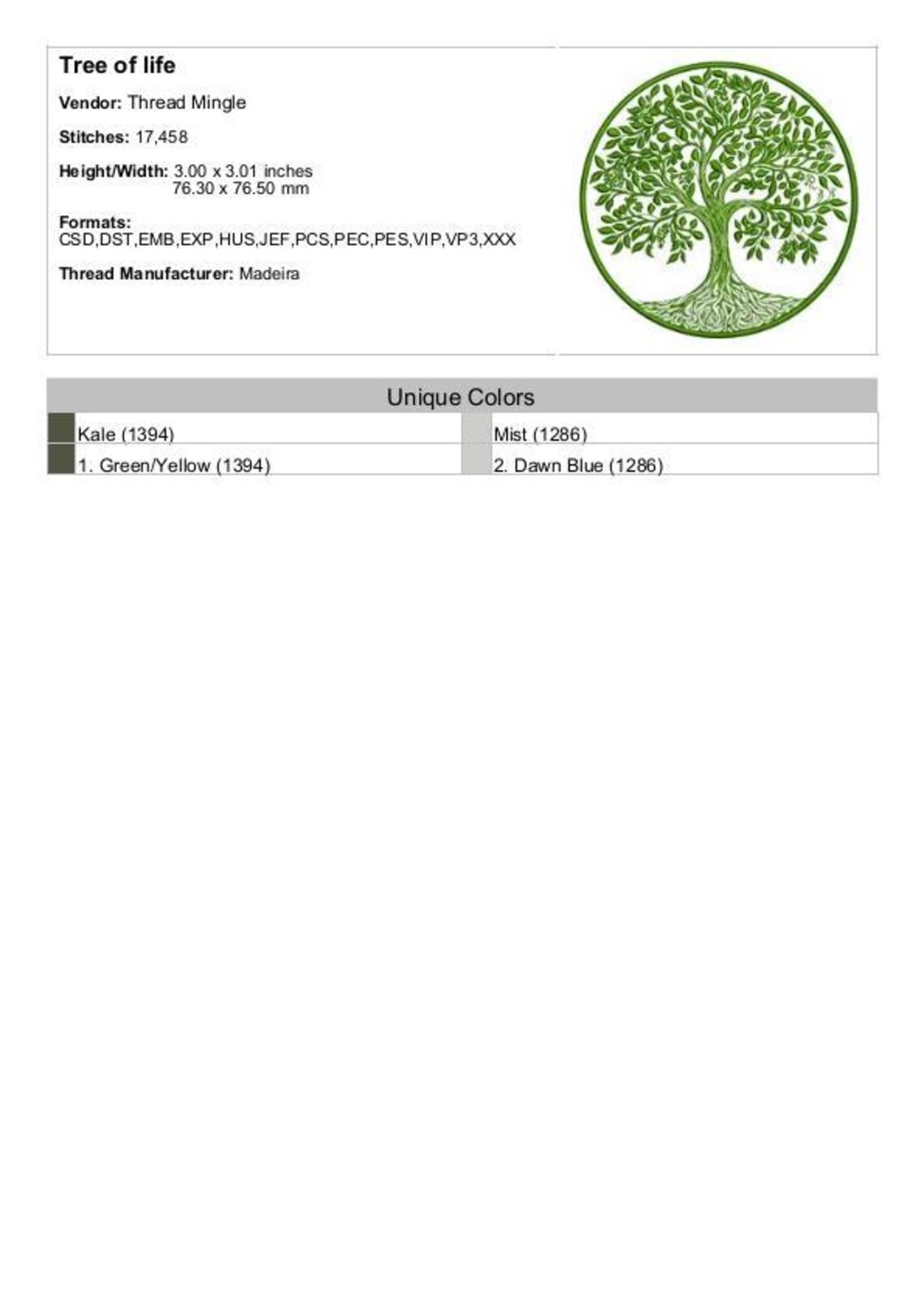 Tree of Life - Machine Embroidery Design - 3 Sizes - Etsy