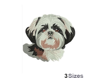 Shih Tzu - Machine Embroidery Design - 3 Sizes