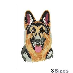 German Shepherd - Machine Embroidery Design - 3 Sizes
