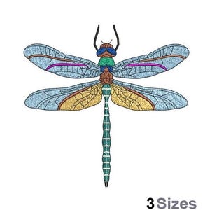 Dragonfly - Machine Embroidery Design - 3 Sizes