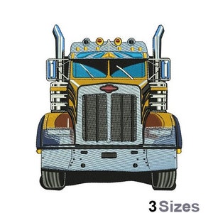 Semi Truck Cab - Machine Embroidery Design - 3 Sizes