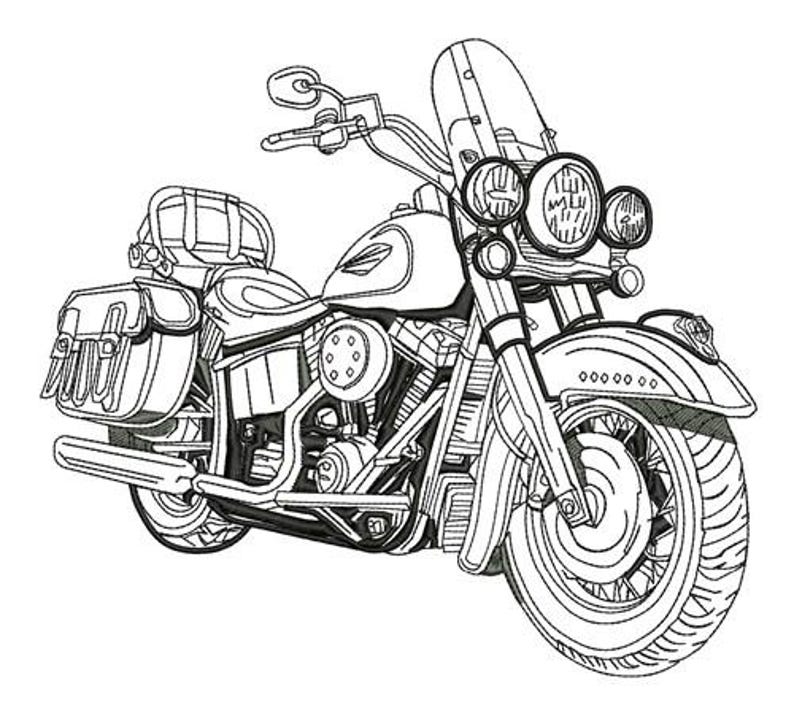 Cruiser Patterns Motorcycle (11 Designs) - Machine Embroidery Bundle, Dirt Bike, Cruiser ...