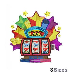 Casino Slot Machine - Machine Embroidery Design - 3 Sizes