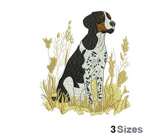 Hunting Dog - Machine Embroidery Design - 3 Sizes