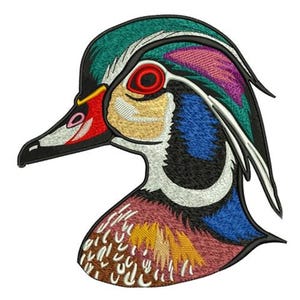 Wood Duck Head - Machine Embroidery Design - 3 Sizes