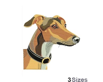 Greyhound - Machine Embroidery Design - 3 Sizes
