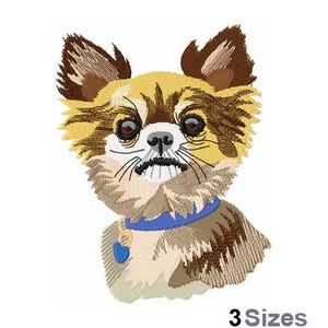 Chihuahua Head - Machine Embroidery Design - 3 Sizes