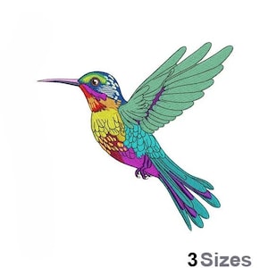 Hummingbird - Machine Embroidery Design - 3 Sizes