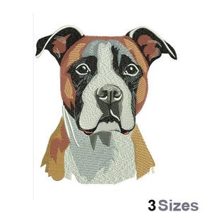 Boxer dog - Machine Embroidery Design - 3 Sizes