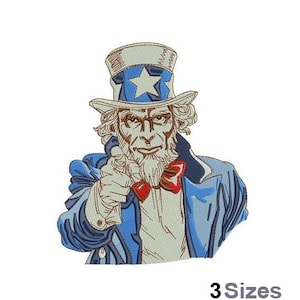 Uncle Sam - Machine Embroidery Design - 3 Sizes