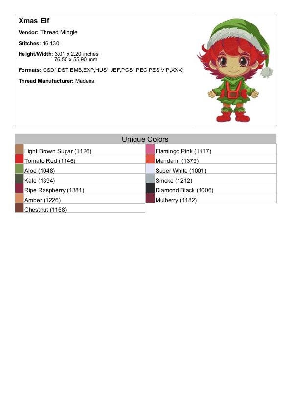 Christmas Elf Machine Embroidery Design 3 Sizes - Etsy