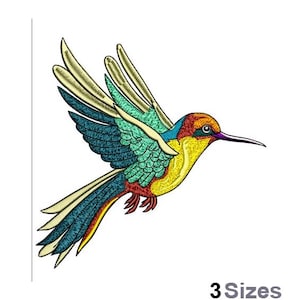 Hummingbird - Machine Embroidery Design - 3 Sizes