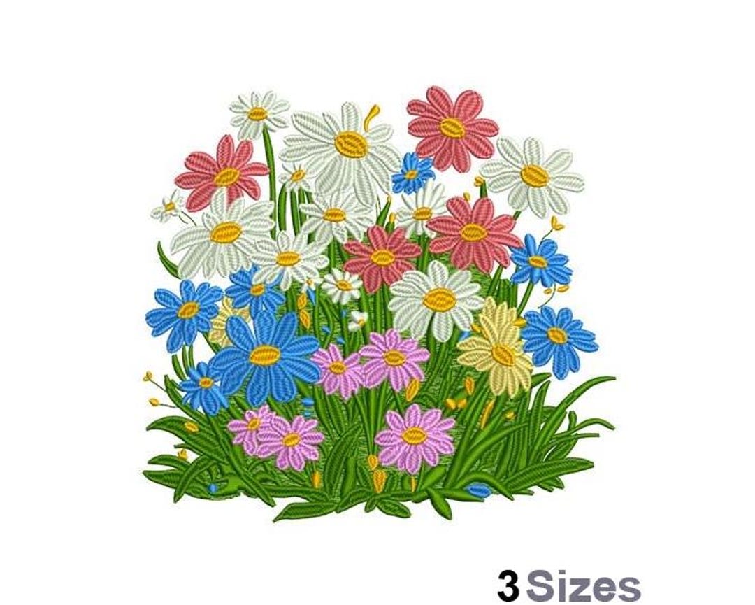 Spring Blossoms - Machine Embroidery Design - 3 Sizes - Etsy