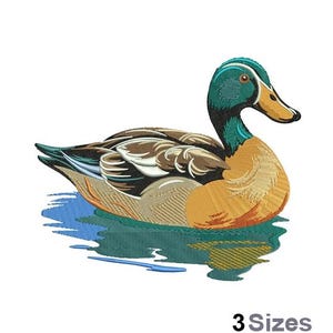 Mallard Duck - Machine Embroidery Design - 3 Sizes