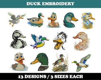 Duck (13 Designs) - Machine Embroidery Bundle, Hunting, Mallard duck, Wood duck patterns