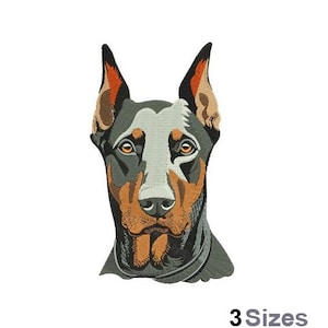 Doberman Pinscher - Machine Embroidery Design - 3 Sizes