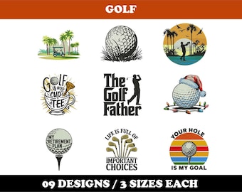 Golf (8 Designs) - Machine Embroidery Bundle