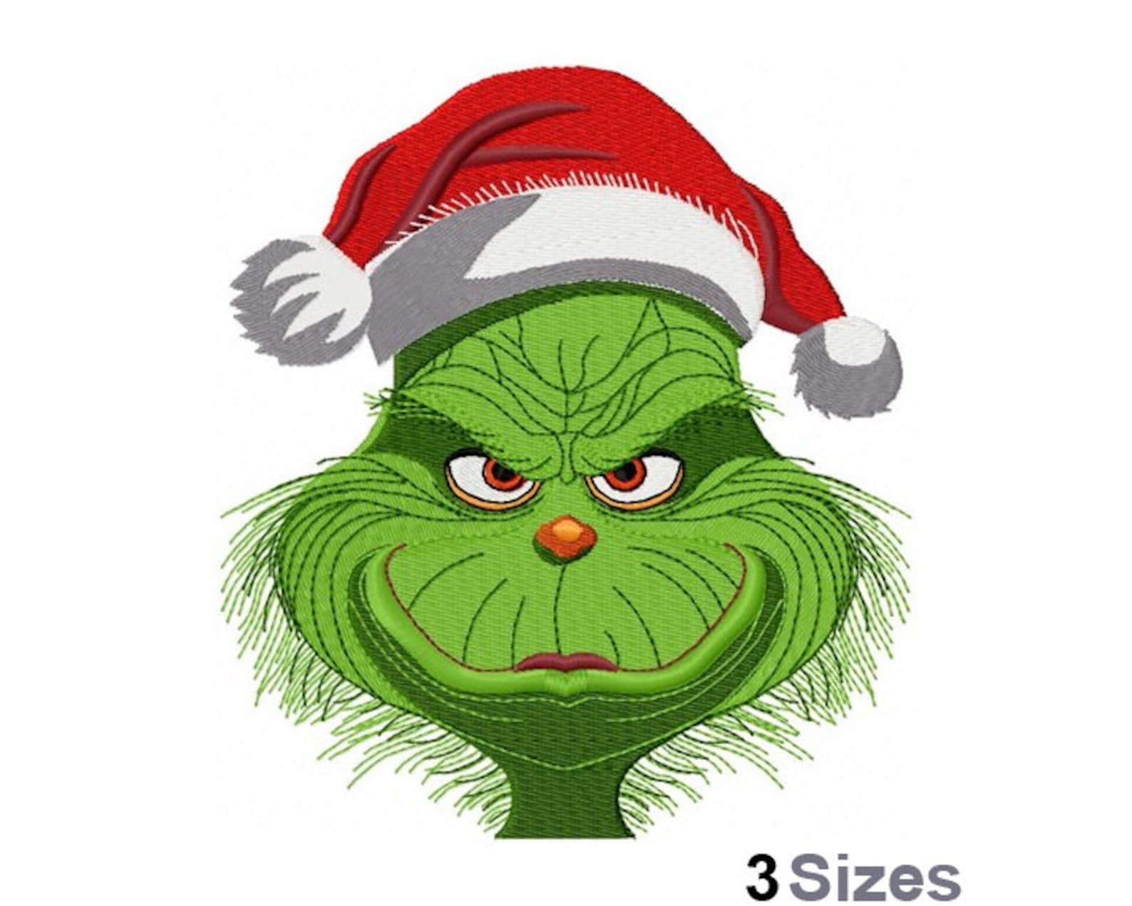 Grinch - Machine Embroidery Design - 3 Sizes - Etsy