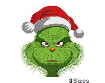 Grinch - Machine Embroidery Design - 3 Sizes