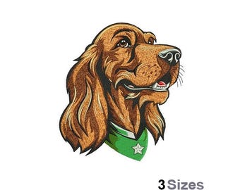 Irish Red Setter Hund - Maschinenstickerei - 3 Größen