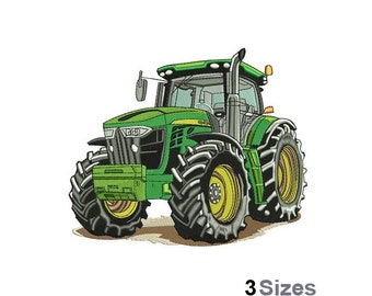 Farm Tractor - Machine Embroidery Design - 3 Sizes
