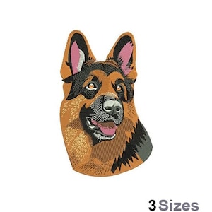 German Shepherd - Machine Embroidery Design - 3 Sizes
