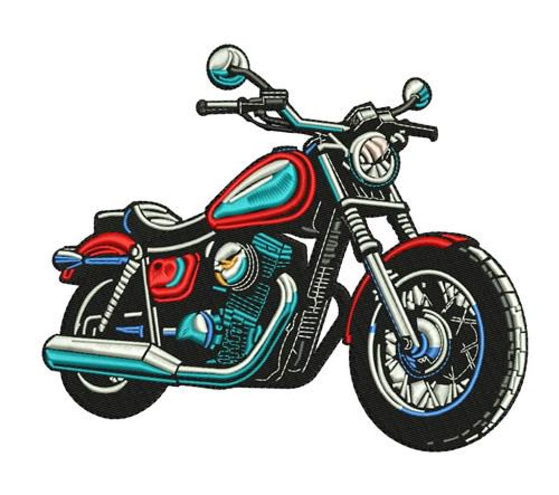 Cruiser Patterns Motorcycle (11 Designs) - Machine Embroidery Bundle, Dirt Bike, Cruiser ...