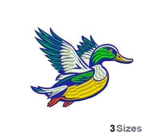 Fliegende Ente - Stickdatei für die Stickmaschine - 3 Grössen