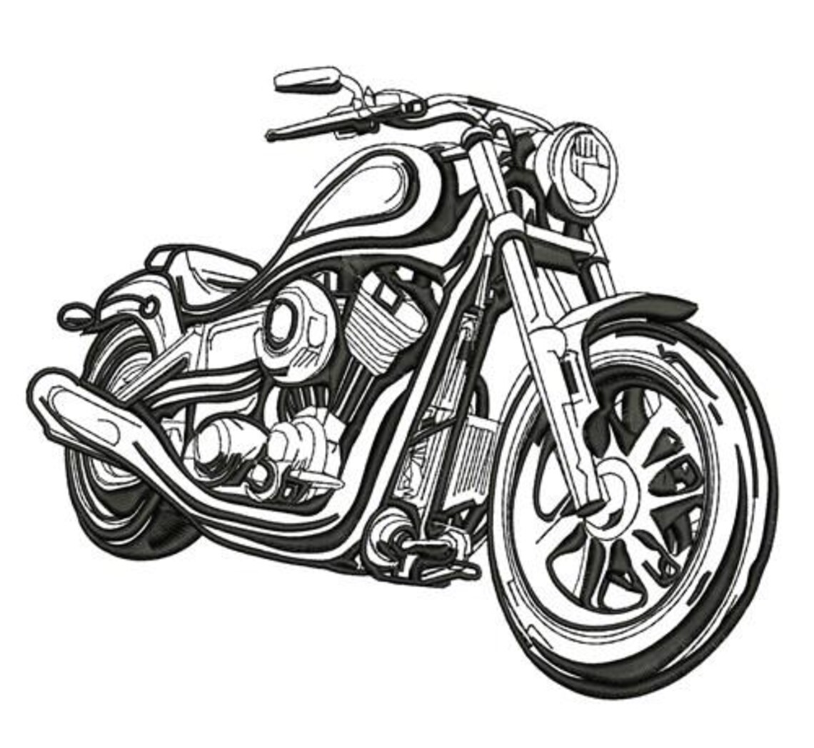 Cruiser Patterns Motorcycle (11 Designs) - Machine Embroidery Bundle, Dirt Bike, Cruiser ...