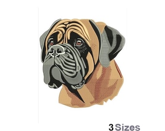Mastiff - Machine Embroidery Design - 3 Sizes
