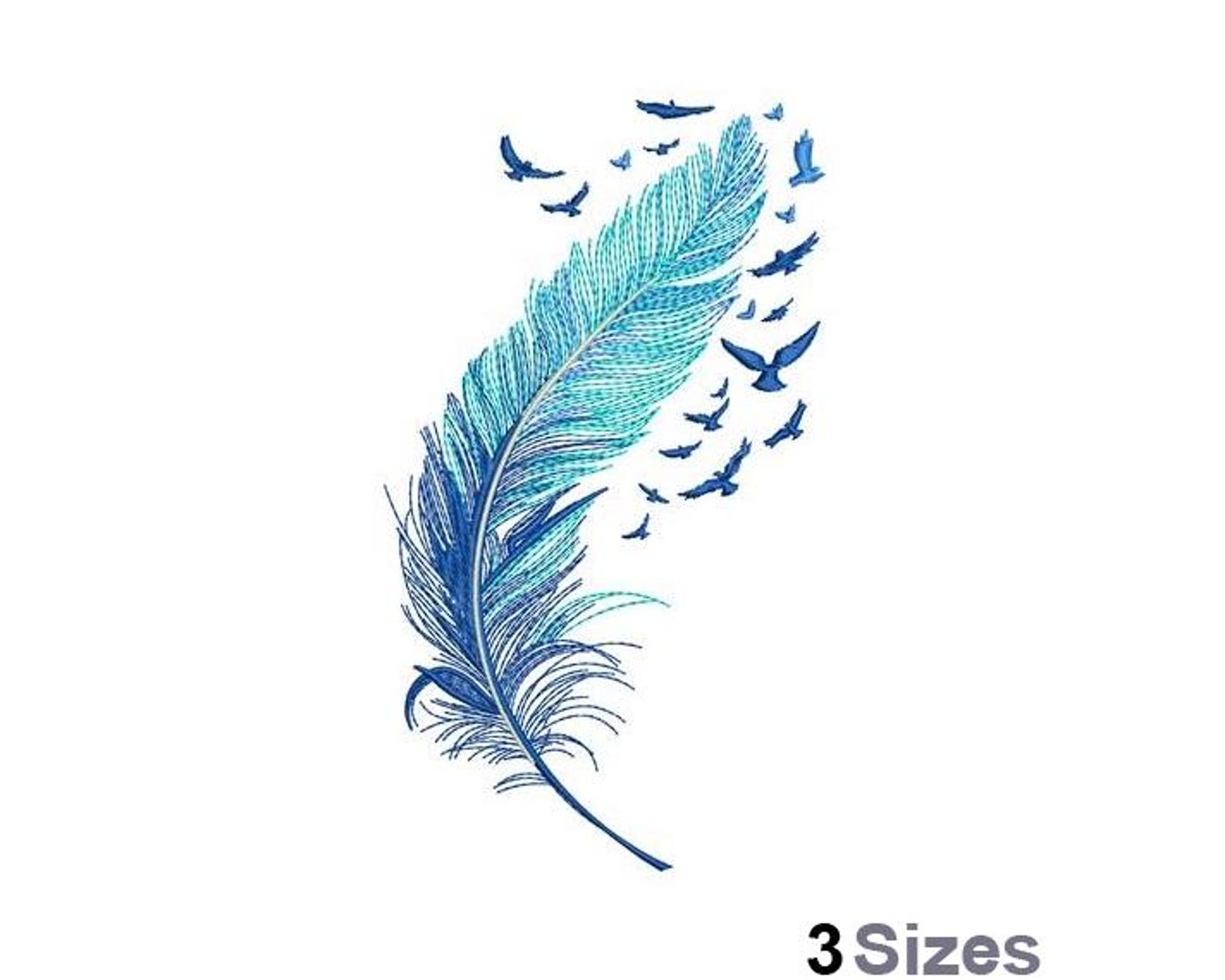 Feather Birds - Machine Embroidery Design - 3 Sizes - Etsy