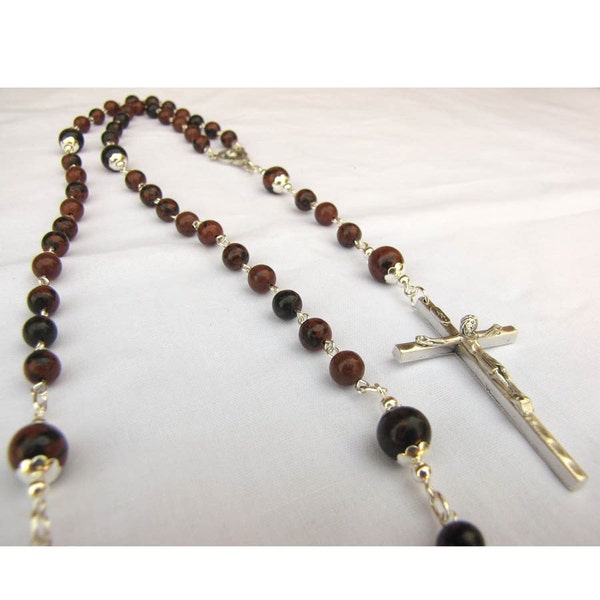 Mahogany Obsidian 5 decade rosary